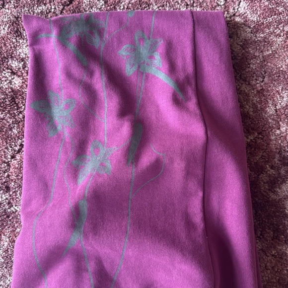 Ethos Paris Organic Cotton Purple Sleeveless Maxi Dress Floral Design size M - Picture 7 of 7